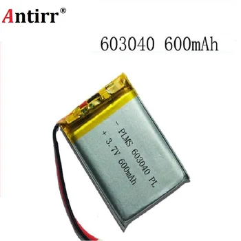 Antirr energijos baterija 3,7 V ličio polimerų įkraunamą bateriją 600mAh 063040 GPS navigatorius su MP3 Bluetooth 