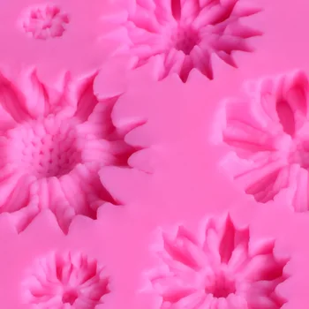 Aomily 6 Skylių 3D Gėlės Silikono Tortas Minkštas Pelėsių 