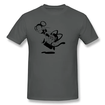 Arale Gachan Katės Homme T-Shirt Dr Nuosmukio, Japonijos Manga Tees Grynos Medvilnės Negabaritinių Trumpas Rankovės