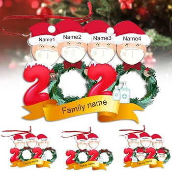Asmeninį 2020 Šeimos Kalėdų Papuošalų Šeimos su Kaukėmis, Šeimos Individualų Kalėdų Dekoravimo Kabinti Rinkinys, Kuriame MYDING