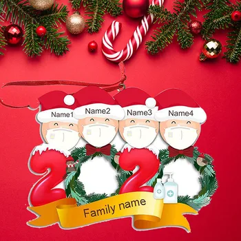 Asmeninį 2020 Šeimos Kalėdų Papuošalų Šeimos su Kaukėmis, Šeimos Individualų Kalėdų Dekoravimo Kabinti Rinkinys, Kuriame MYDING