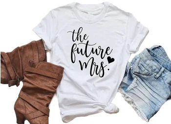 Ateityje S. Laišką, Print T-Shirt Vasaros Mados Moterų Marškinėliai, Unisex Trumpas Rankovėmis Tee Nuotaka Harajuku Viršūnes Būsimos Mamos Dovana Marškinėliai