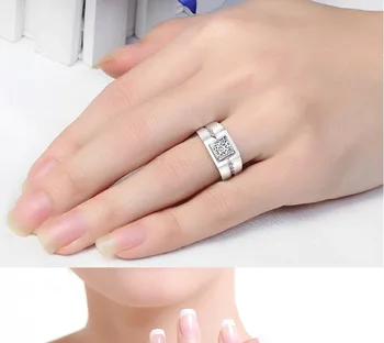 Atidaryti sidabro žiedas Vyrų ir moterų modelių, uodega žiedas korėjos Valentino Dienos dovana širdies formos pora žiedas žiedas didmeninės