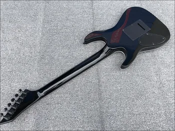 Aukštos kokybės 7 styginiai elektrinė gitara,Raudonmedžio kūną Su quilted maple ToP,nemokamas pristatymas
