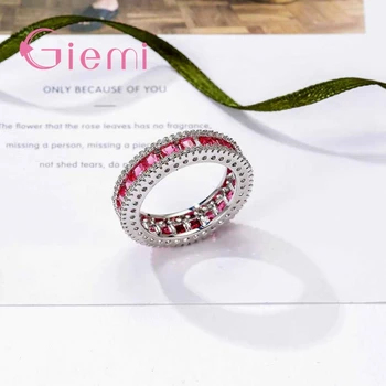 Aukščiausios Kokybės Klasikinių Pop Rožinė Austrijos Kristalų Akmens Žiedas Populiariausi Dalyvavimas Vestuvių Papuošalai 925 Sterlingas Sidabro