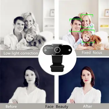 Automatinio Fokusavimo Kamera Full HD 1080P 1944P 720P 480P Kompiuterio Web Kamera su Mikrofonu PC Online Mokymosi Live Transliacijos WebCamera