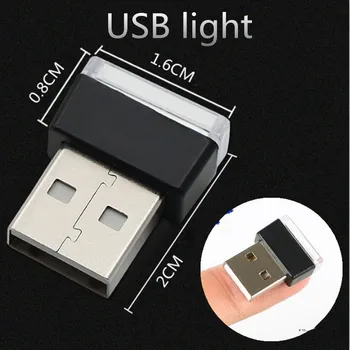 Automobilinis USB LED Interjero Dekoratyvinės Šviesos 