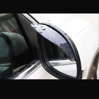 Automobilio Galinio vaizdo Veidrodėlis lipdukas lietaus antakių weatherstrip auto veidrodis, Lietaus apsauga atspalvį dangtelio raštas guard 