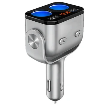 Automobilių Dual USB Prievado QC3.0 Mokestis Su LED Indikatoriumi Dvigubos Cigarečių Degiklio Lizdą Splitter DC 12~24V Maitinimo Adapteris