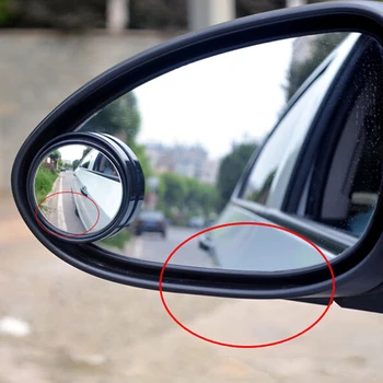 Automobilių Transporto Blind Spot Negyvų Zonų Veidrodėliai Galinio vaizdo Veidrodėlis Mažas Apvalus Veidrodis Auto Pusėje 360 Plataus Kampo Apvalus Veidrodis juoda