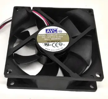 AVC DS08025B12H 8cm 8025 12V 0.3 trifazį kompiuterio CPU važiuoklės kompiuteris tylus šilumos išsklaidymo ventiliatorius