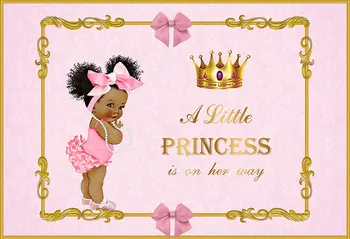 Avezano Fotografijos Foną, Baby Shower Little Princess Royal Šventė Mergina Rožinė Fone Foto Studija Photozone Photocall