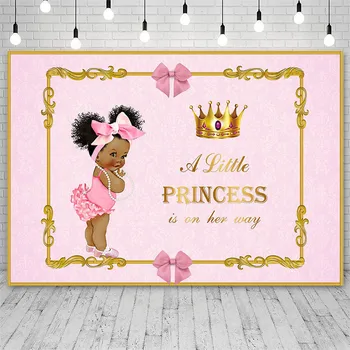 Avezano Fotografijos Foną, Baby Shower Little Princess Royal Šventė Mergina Rožinė Fone Foto Studija Photozone Photocall