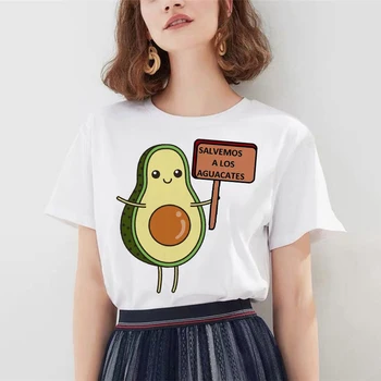 Avokado marškinėliai Moterims Veganų 90s Harajuku Trumpas Rankovės Įdomus Ulzzang T-Shirt Mielas Marškinėlius Animacinių filmų Top Tees Moteris