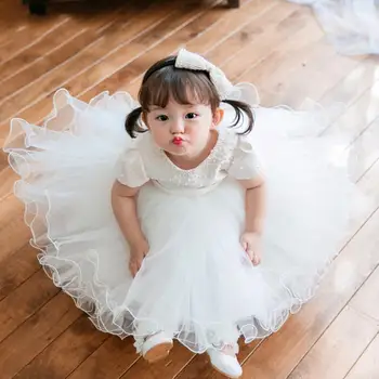 Baby Girl apranga Krikšto Princesė Dress Gimtadienio, Vestuvių Kamuolys Suknelė vaikams, Krikštynų drabužiai suknelė mergaitėms Y3160