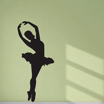 Baleto Šokėjas Siluetas Nuimamas Vinilo Sienos Menas mergaitės kambario sienos lipdukas šokių šokėjai ballerina šokėjos šokių studija H301