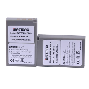 Batmax 3Pc 2000mAh PS-BLS5 PS BLS5 PSBLS5 Fotoaparato Baterija Olympus OM-D E-M10,E-M10 II,III, PEN E-PL2, E-PL5 ir E-PL6 E-PL7 E-PM2