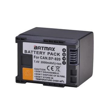 Batmax 3pcs BP-820 BP820 Fotoaparato baterija +LCD USB Kroviklis skirtas Canon VIXIA HF G30, G40, XA20, ir XA25 Kamerų Baterijų