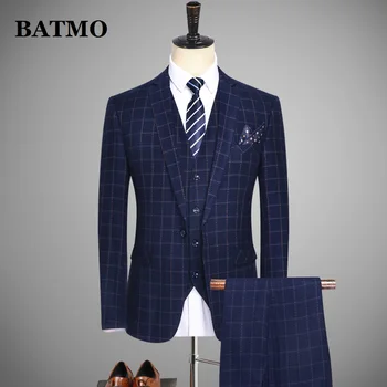 BATMO 2019 naują atvykimo pavasario aukštos kokybės Viena Breasted pledas tinka ir vyrams,vyriški pledas vestuvių suknelė,plius dydis S-3XL1699