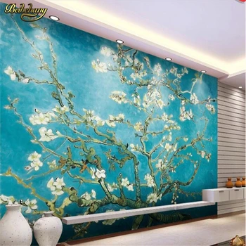 Beibehang Abrikosų aliejaus tapybai Užsakymą Foto tapetų 3D Kraštovaizdžio Sienų Tapyba Kambarį Miegamasis Fone Sienų Tapetai