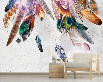 Beibehang papel de parede 3d Užsakymą tapetai modernus minimalistinio asmenybės aukso plunksna fono sienos dekoratyvinis dažymas