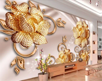 Beibehang trimatis mados klasikinis dekoratyvinės interjero sienų popieriaus Europos prabangūs papuošalai rožių fone 3d tapetai