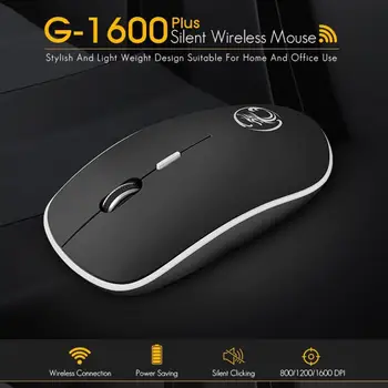 Belaidės Pelės 1600DPI USB 2.0 Imtuvas Optinė Kompiuterio Pelė 2,4 GHz Ergonomiškas Pelės, Nešiojamas KOMPIUTERIO, Garso Silent Mouse