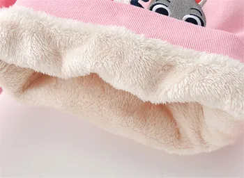 BibiCola naujas žiemos mergaičių paltai 2020 animacinių filmų tirštėti striukės bamblys merginos medvilnės prekės viršutiniai drabužiai atsitiktinis aksomo, sportiniai drabužiai