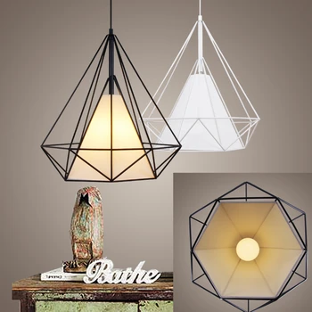 Birdcage liustra Skandinavijos modernus minimalistinio meno piramidės geležies liustra kūrybos restoranas žibintai su LED