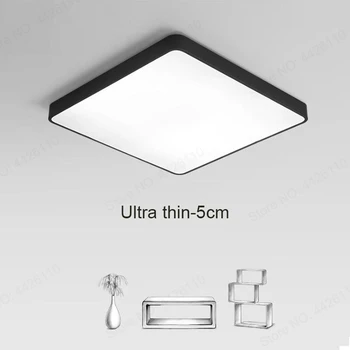 BLUBBLE Ultra-plonas Praktinių LED Lubų Lempos Geležies Aikštėje Apvalios Juodos/baltos Lubos dega Gyvenamasis Kambarys Miegamasis Patalpų