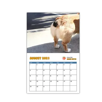 Calendario 2021 kalendorius Corgis Mėnesio Sieninis Kalendorius su Kontaktais ir Pastabos Puslapis Dovanų mėgėjams календарь