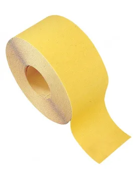CALFLEX KFP/GOLD100/25.120-ritinėliai geltonos spalvos aliuminio oksido švitriniu popieriumi (100mm x Gr.120)