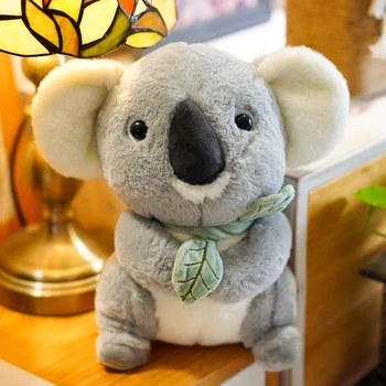 Candice guo mielas pliušinis žaislas gražių animacinių filmų gyvūnų lapų šalikas koala minkšti kimštiniai lėlės apdailos mergina vaikų gimtadienio, Kalėdų dovana