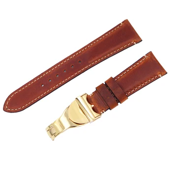 CARLYWET Didmeninė 22mm Vintage Stiliaus natūralios Odos Pakeitimo Riešo Watchband Dirželis Diržo Kilpos Band Apyrankes Už IWC Tudor