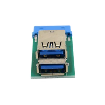 Chenyang Plokštę 20 Pin Langelį Antraštės Lizdas Vertikalus Dual USB 3.0-A Type Female Adapter PCBA
