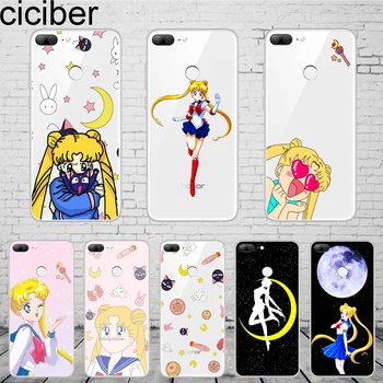 Ciciber Anime Mergina Sailor Moon Už Garbę 10 9 8 Pro Lite X C Play Telefoną Atveju Y 9 7 6 5 Premjero Pro 2017 2018 2019 Coque TPU