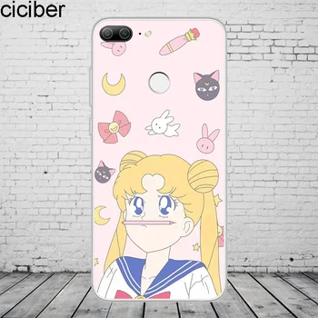 Ciciber Anime Mergina Sailor Moon Už Garbę 10 9 8 Pro Lite X C Play Telefoną Atveju Y 9 7 6 5 Premjero Pro 2017 2018 2019 Coque TPU