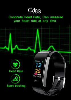 CK18S smart apyrankę kraujo spaudimą, širdies ritmą žiūrėti fitneso apyrankę tracker pedometer apyrankė 