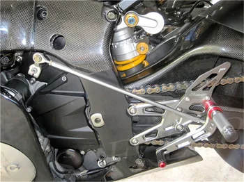 CNC Reguliuojamas Rearsets atramos kojoms Pėdų Poilsio Vinys Rinkinys, Skirtas Yamaha YZF-R6 2003 2004 2005