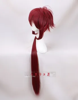 Comic con IDOLiSH7 nanase riku cosplay perukas raudona ilgų raudonų plaukų perukas kostiumai su nemokama plaukų bžūp