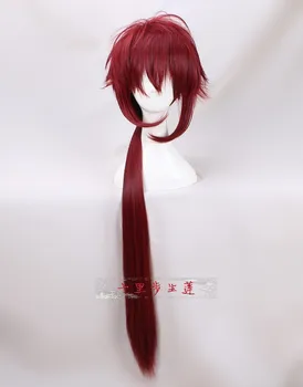 Comic con IDOLiSH7 nanase riku cosplay perukas raudona ilgų raudonų plaukų perukas kostiumai su nemokama plaukų bžūp