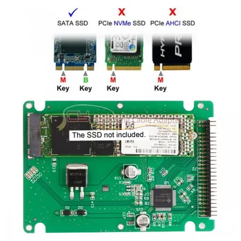 Cy NGFF B/M-key SSD 2,5 colių 44Pin IDE Kietąjį Diską Atveju Talpyklos kortelę už Notebook Laptop kortelės