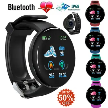 D18 Vandeniui Sporto Smart Watch Širdies ritmas, Kraujo Spaudimo Monitorius, skirtų 