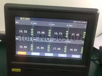 DCT1000-16 Temperatūros Duomenų Kaupiklis 10 Colių LCD Ekranas su 16 Kanalų