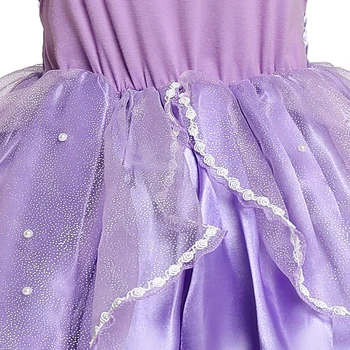 Deluxe Vaiko Vaikas, Gimtadienio dieną Princesė Sofija Drabužius Vasarą Frock sudaro Šalies Cosplay Kostiumu Mergina Sofija Išgalvotas Naujas Staly Suknelė