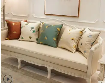 Derliaus ginkgo siuvinėta pagalvėlė padengti sofos pagalvės užvalkalą kambarį lova mesti pagalvę padengti namų apdaila