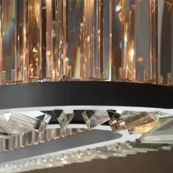 Derliaus Ovalo formos Šviestuvai, LED Apšvietimas, Modernios Crystal Prism Šviestuvo Šviesos blizgikliai de cristal Namų Hotel Vestuvių Dekoravimas
