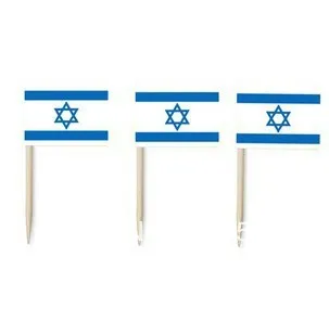 DHL nemokamas pristatymas Gamyklos didmeninė 65mm Reklama /Reklamos /Reklaminių Vėliava (dantų krapštuką vėliava)-Izraelio vėliava