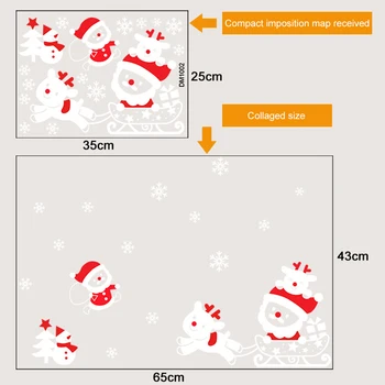 Didelio Dydžio Linksmų Kalėdų Sienų Lipdukai Mados Santa Claus Langą, Kambario, Apdailos PVC Vinilo Naujųjų Metų Namų Dekoro Nuimamas