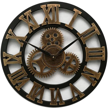 Didelis Medinis Sieninis Laikrodis Senovinių Įrankių Laikrodis Jav Stiliaus Kambarį Modernaus Dizaino Sieninis Laikrodis Dekoracija Namuose Laikrodžiai Ant Sienos